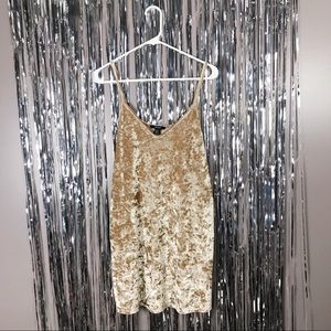 Tan pink crushed velvet mini dress spaghetti strap